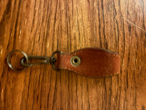 Belt Loop Leather Keychain with Southwest Motif - image 5