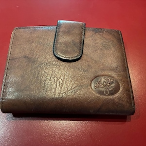 Buxton Leather Wallet with Lots of Room for Cards and Coins, In Apparently Never Used Preowned Condition, 5 X 4 X 1 In.