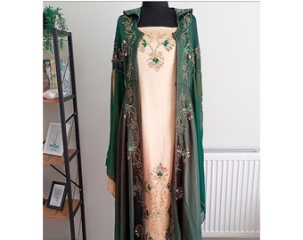 Traditionele Vintage groene Turkse trouwjurk rode Bindalli Turkse etnische folk bruiloft vrouwen kostuum Kaftan Ottomaanse Turkse motief