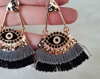 Boucles d'oreilles oeil maçonnique Belles boucles d'oreilles en forme d'yeux Tendance oeil maçonnique Boucles d'oreilles à la mode faites main pour les jeunes