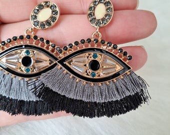 Earrings Masonic eye Beautiful earrings in the form of eyes Masonic eye trend Fashionable youth handmade earrings