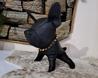 French Bulldog Faux Leather Textile Dog Leatherette Bulldog French Bulldog Interior Decor Small Bulldog