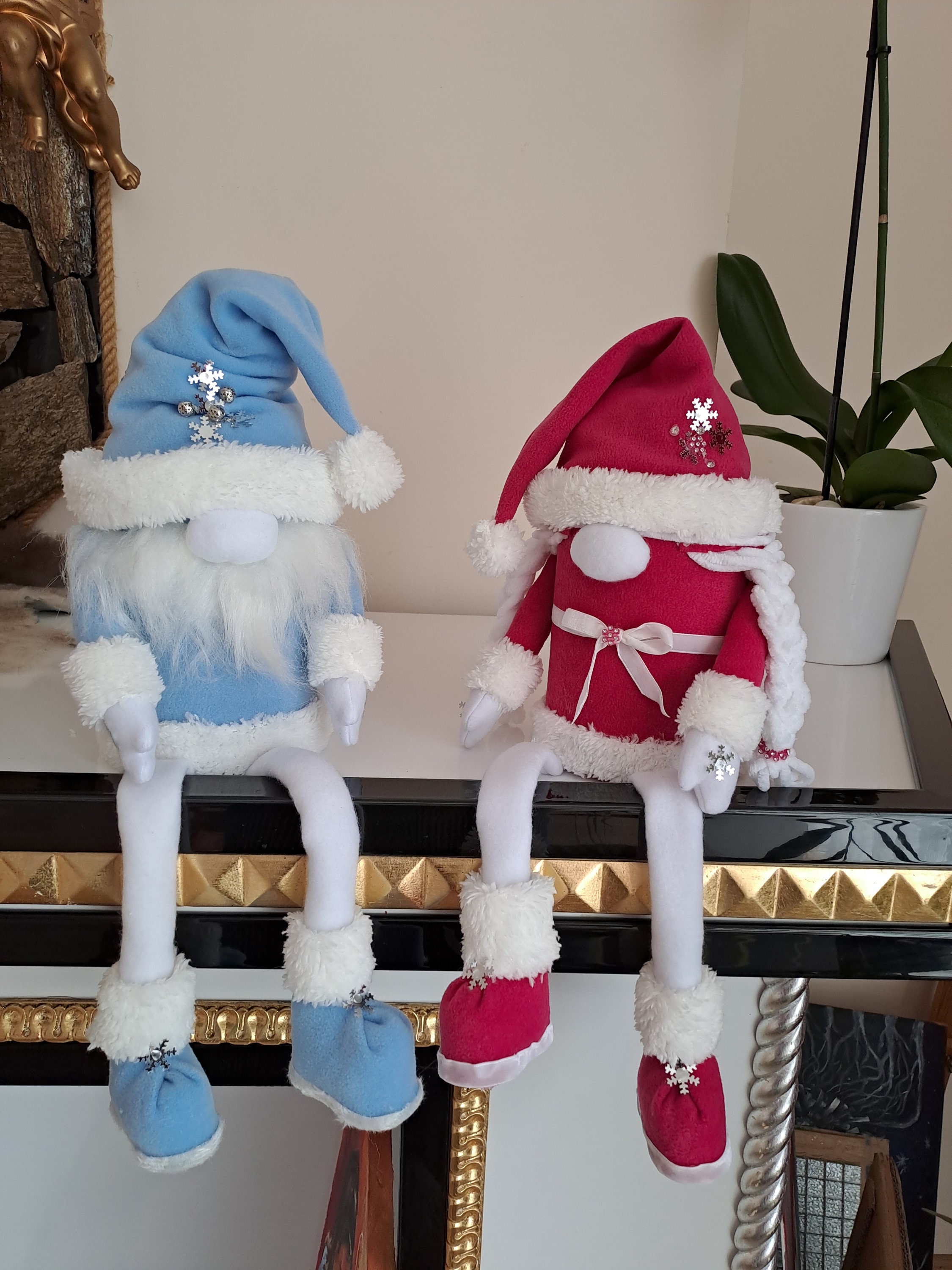 Gnome Gift Box Gnomes Boy and Girl Set of Two Gnomes Christmas Gnomes