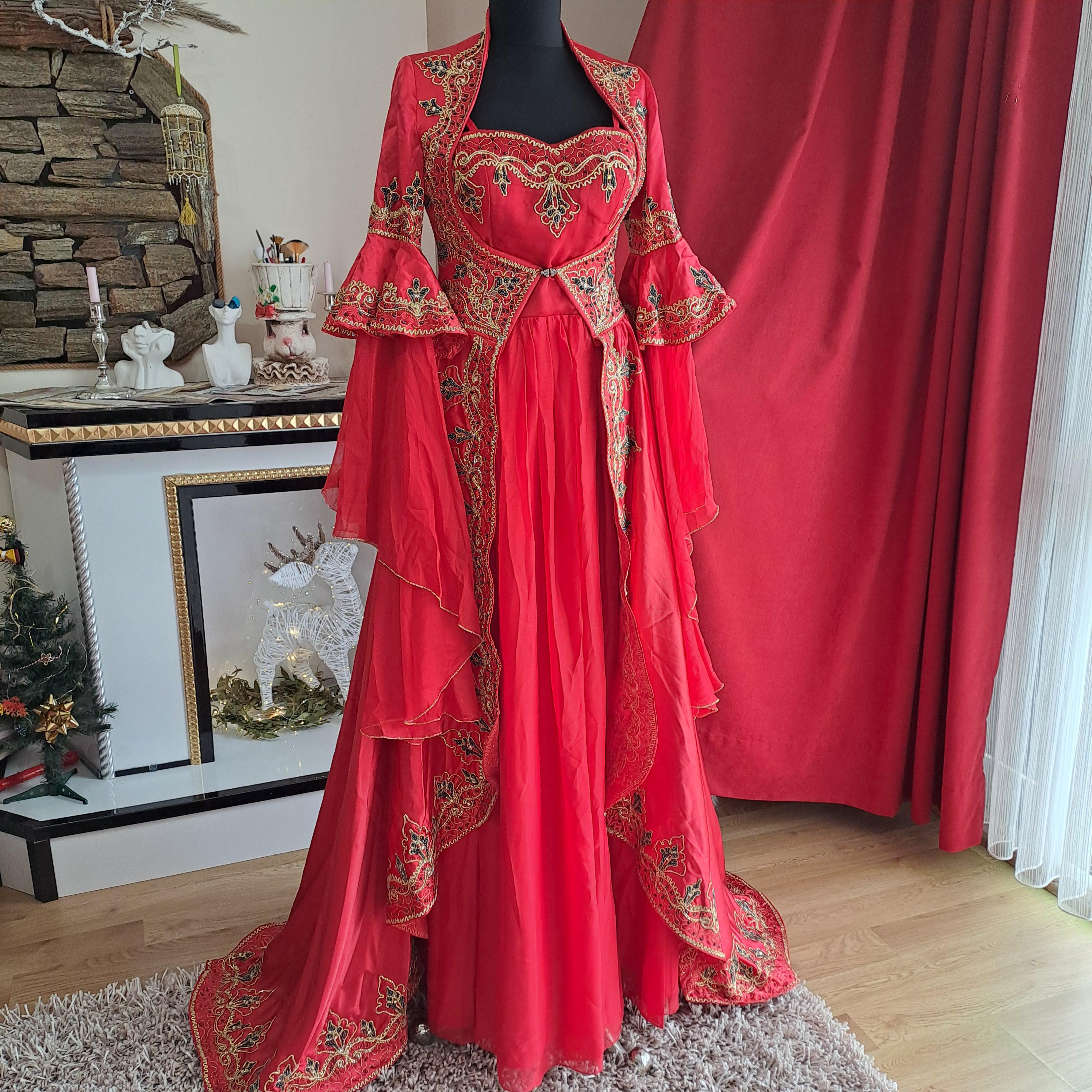 red arabic wedding dress Moon sm