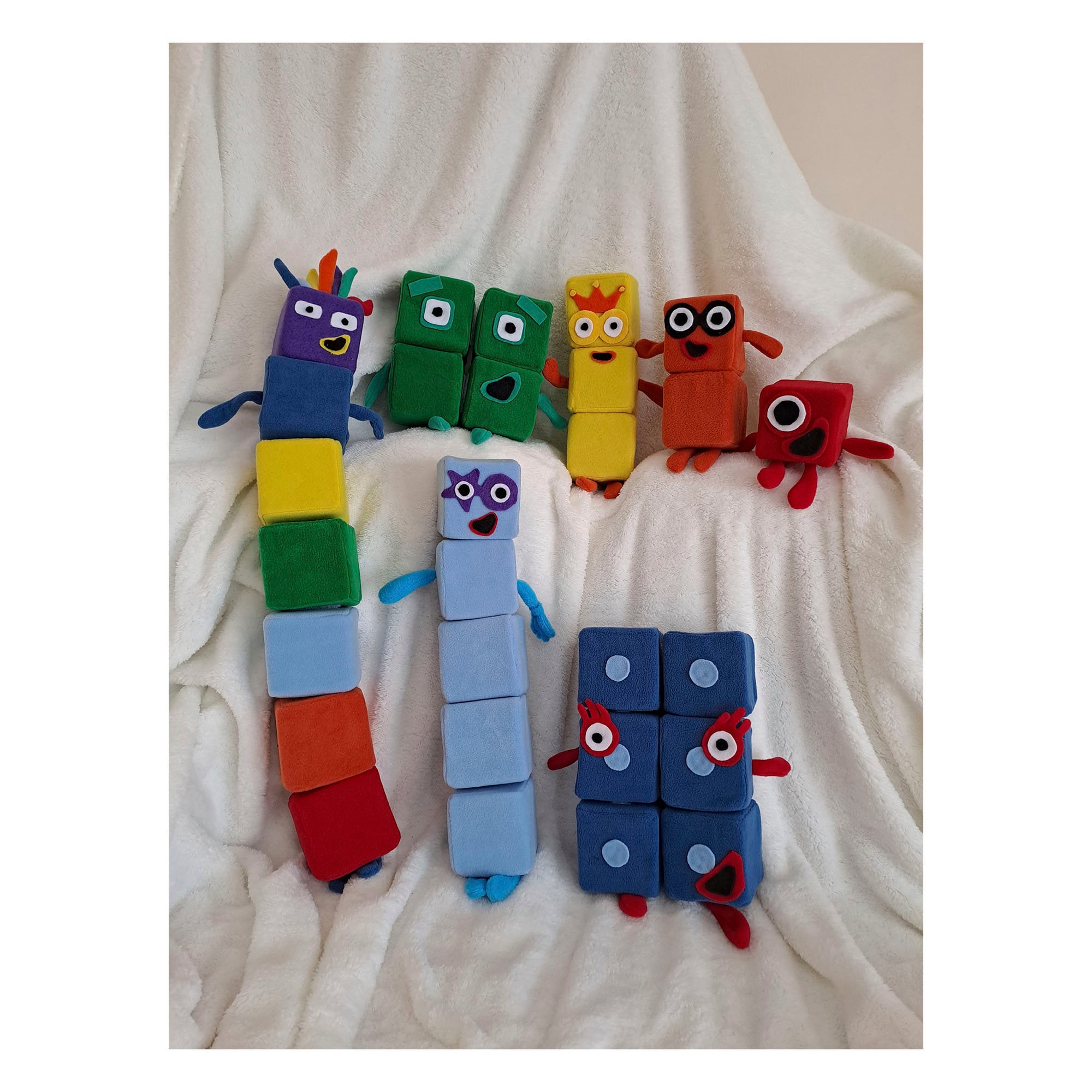 Numberblocks Faces 17 Number Plushie Soft Toy 3 Square Full Etsy Canada