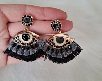 Earrings Masonic eye Beautiful earrings in the form of eyes Masonic eye trend Fashionable youth handmade earrings