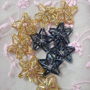 Star of Beads Tutorial Decor for Christmas Tree Christmas Tree Decorations Beading Stars of Beads Pattern Asterisk Beading image 7