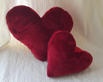 Pillow Heart Valentine's Day Gift Gift for Wife and Daughter Set of 2 Plush Pillows Pillow with Pocket Red Pillows Decorative Pillows