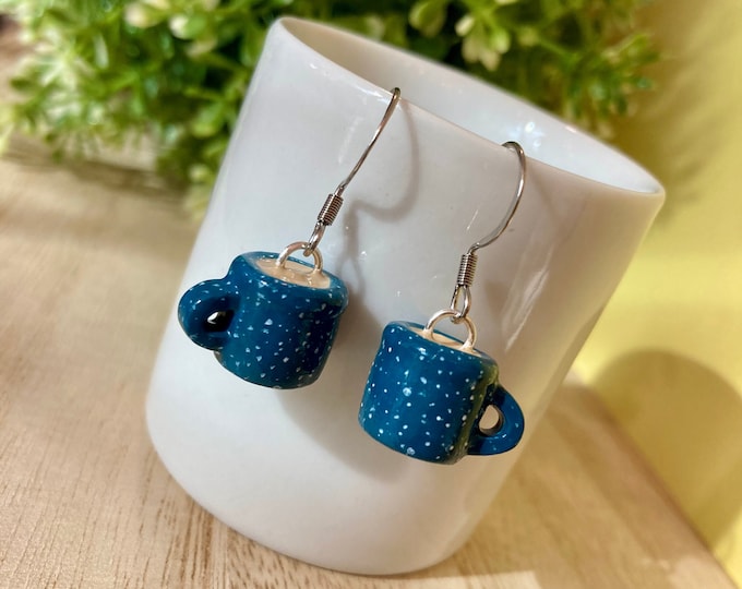 Coffee Mug Earrings Camping Mugs Polymer Clay Earrings Etsy