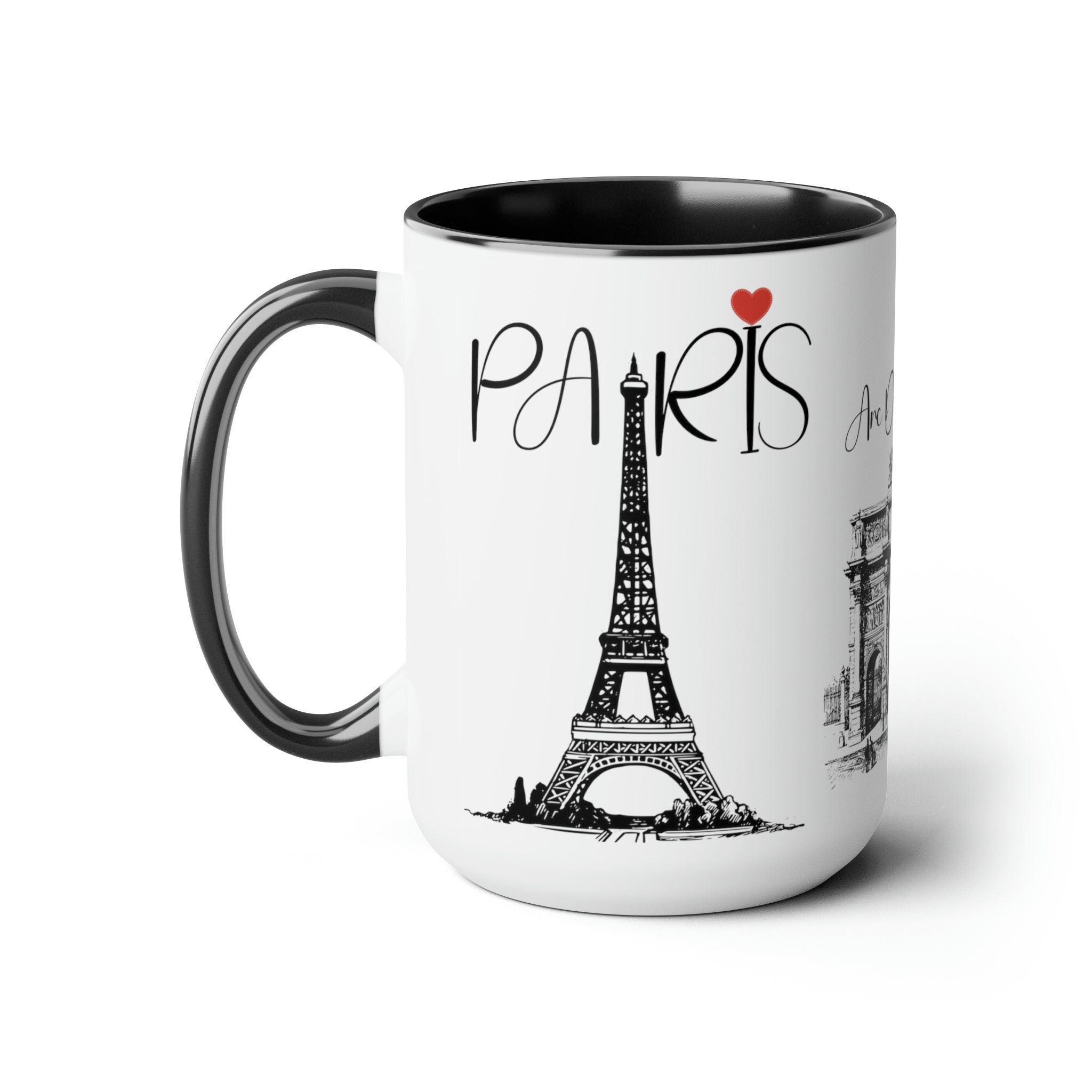 Paris Mug, Eiffel Tower, J'adore Paris, Novelty Coffee Mug, Gift for Her, Black and White Coffee