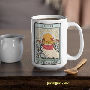 Grappige Tarotkaarten, Tarot Card Deck, Cheeseburger Tarot, Chicken Nugget, Funny Witch Mug, Donut Mug