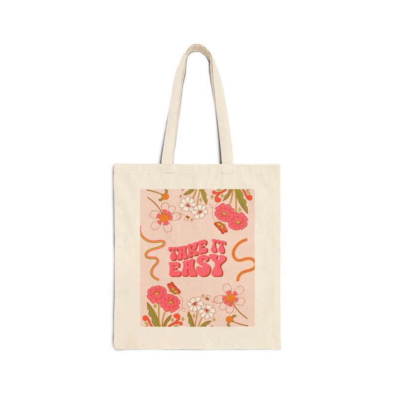 Challah Back Girl Tote Bag - Natural Canvas Reusable Shopping Bag With Fun Print