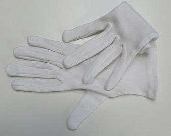 Guantes de algodón | blancos | 24 pares | transpirables | varias tallas