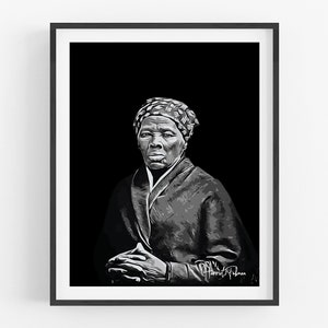 Harriet Tubman Portrait Print - Original Artwork - Inspiring - Famous Americans - Black History