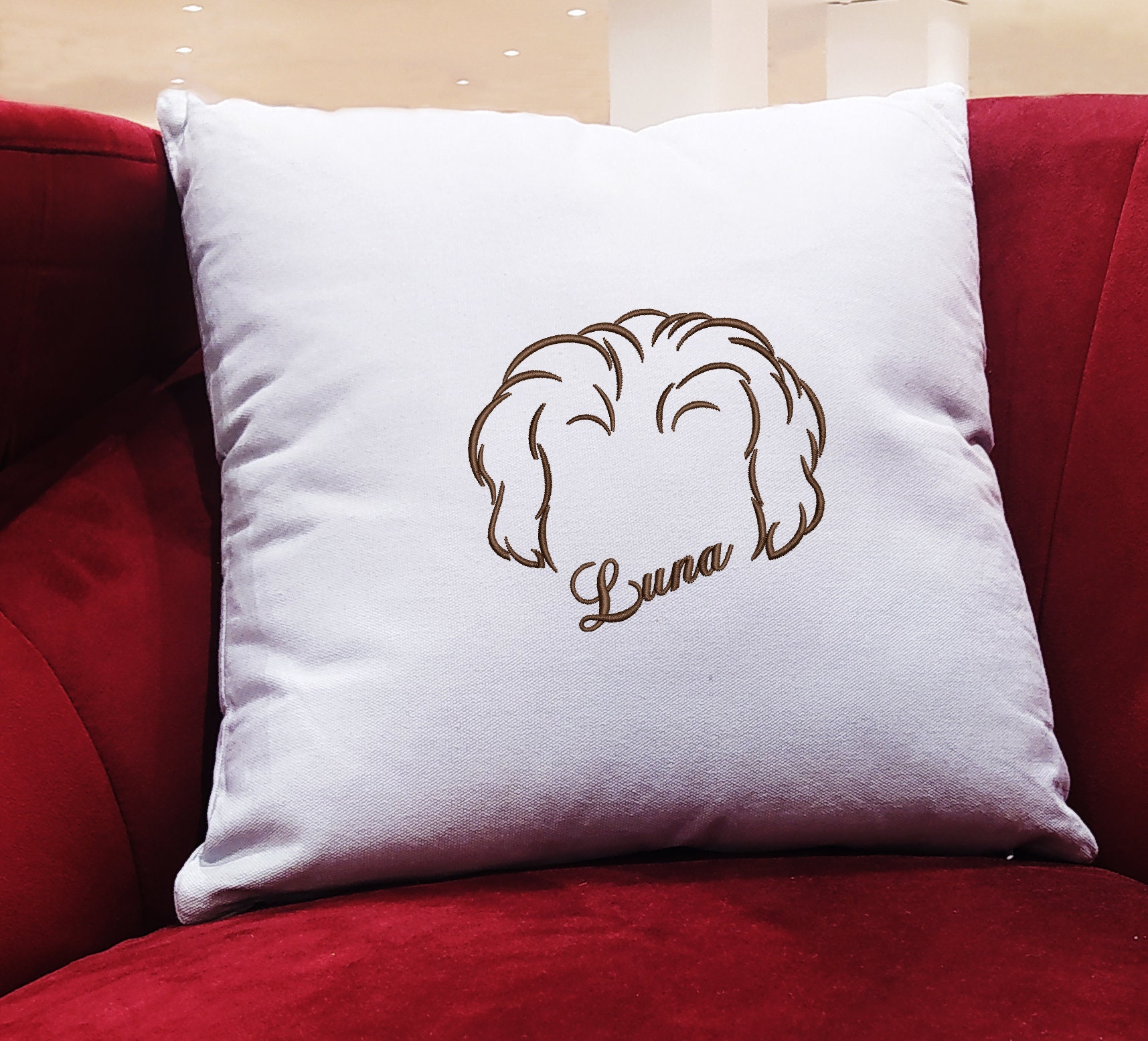 Cavapoo Dog Face Outline Machine Embroidery Design Digital Download - Etsy