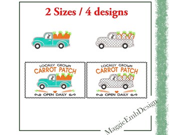 Easter Truck full embroidery and applique Machine Embroidery Design Instant download ZIP 4 versions 2 sizes