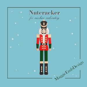 Nutcracker machine embroidery design christmas decor