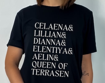 Aelin Galathynius, Celaena Sardothien, Trono de Cristal Nombres Camiseta