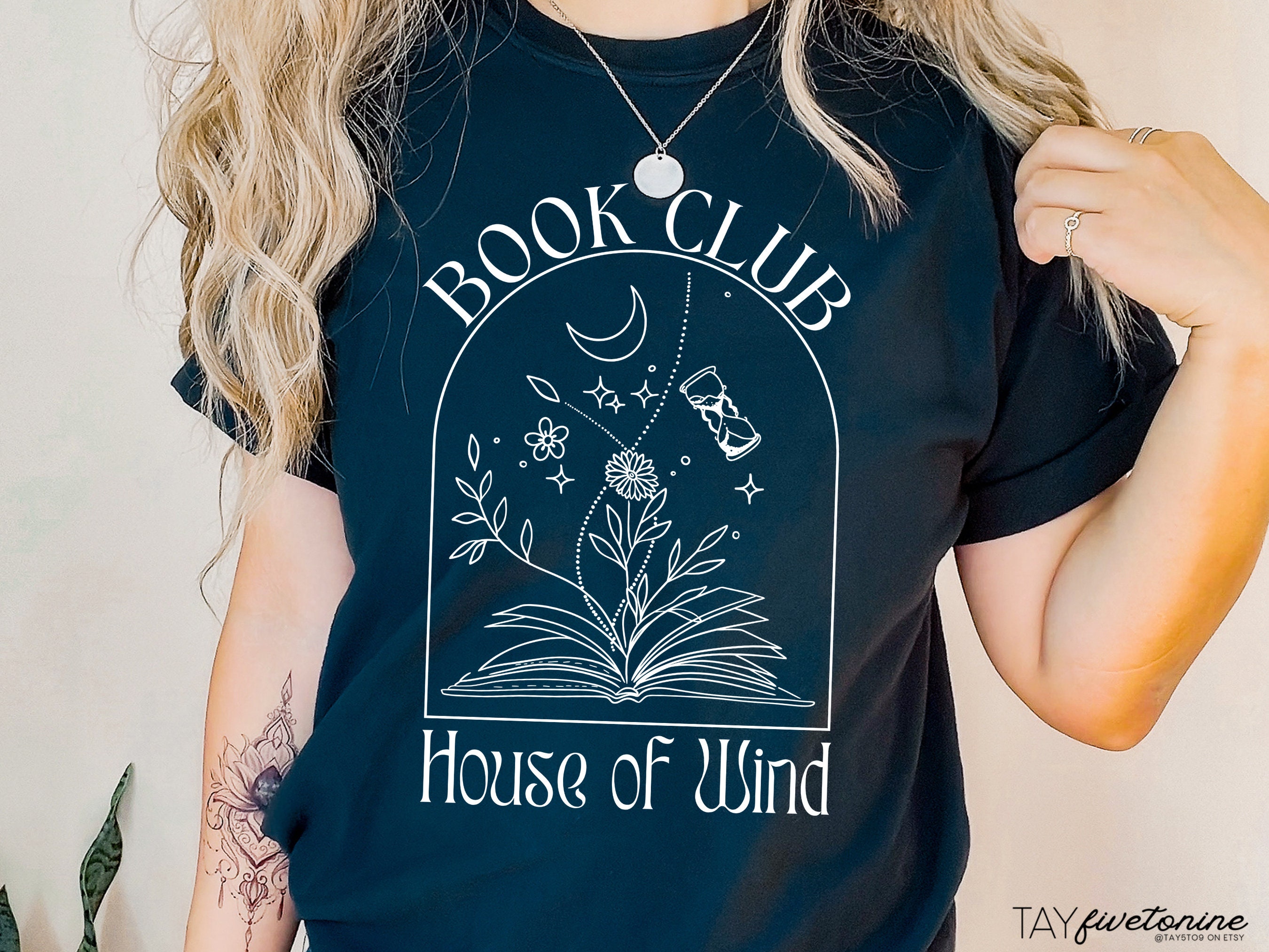 House of Wind printed Tee in Ice Blue – Enchanted Oddities