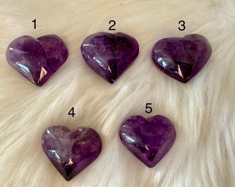 Amethyst Healing Crystal Heart