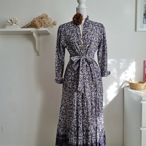 Indian Cotton Maxi Dress With Pockets