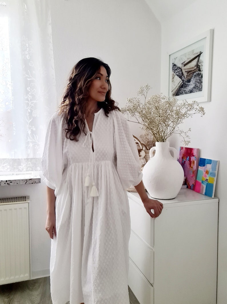 White Pregnancy Friendly Dresses