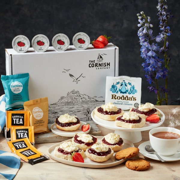 Luxury Afternoon Tea Hamper - Perfect for Birthdays, Father's Day, Thank You Gift | Includes Cream Tea, Scones & Tea Selection