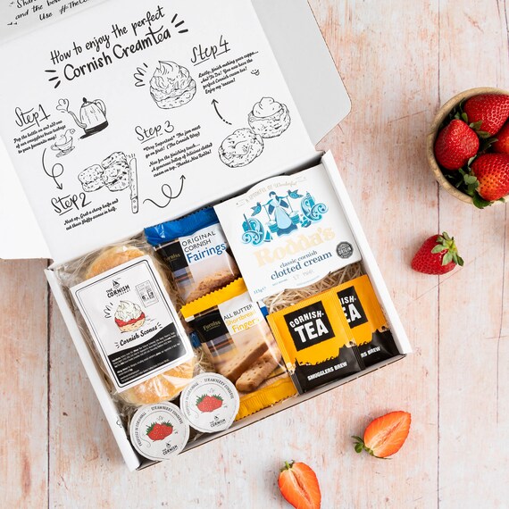 Cornish Cream Tea for 2 Hamper Birthday Gift Food Hamper - Etsy UK