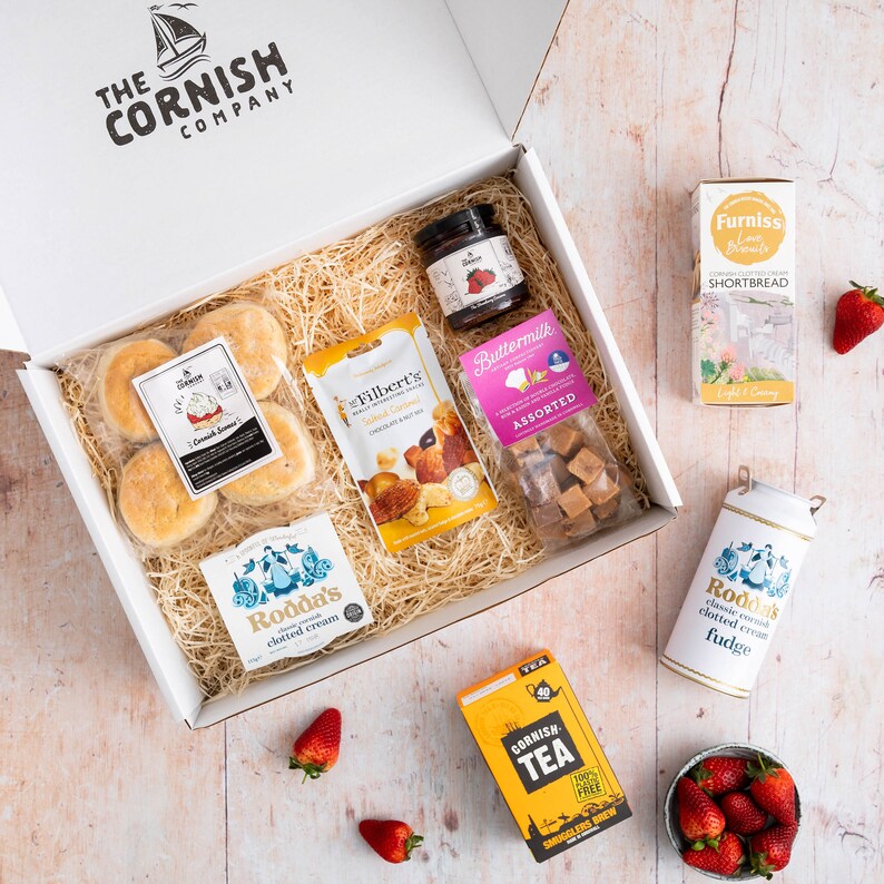The Indulgent Hamper - Cornish Afternoon Tea - Birthday Gift - Etsy UK