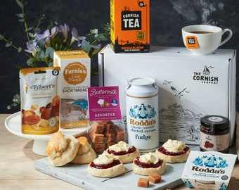 Cornish Cream Tea for 2 Hamper, Birthday Gift, Food Hamper, Thank You ...