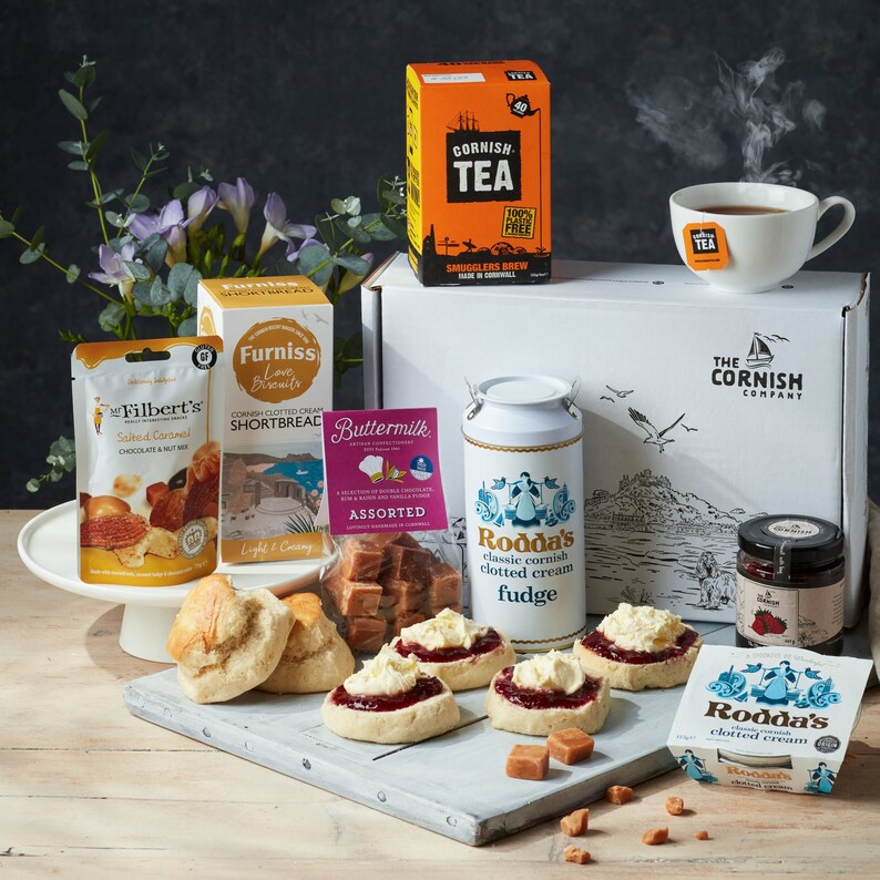 The Indulgent Hamper - Cornish Afternoon Tea - Birthday Gift - Etsy UK