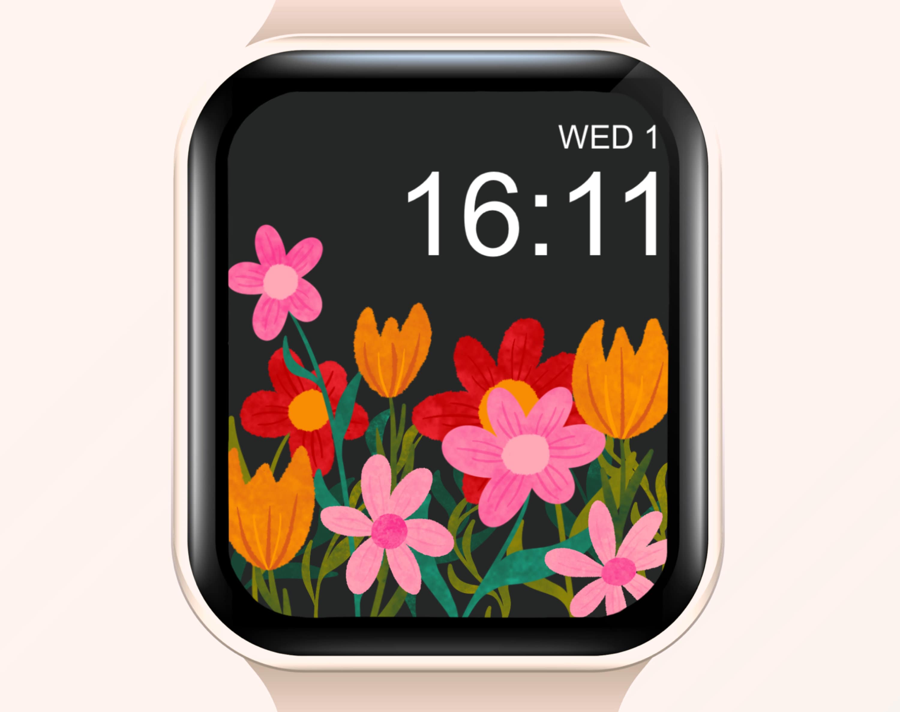 Apple Watch Face Floral Smart Watch Wallpaper,i Watch Screen,watch Face