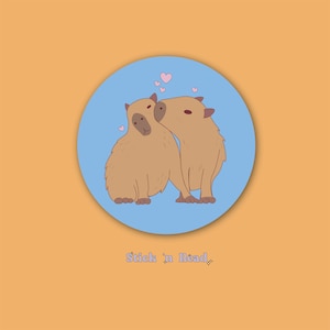 Capibara&#39;s verliefd | Capibara sticker, Capibara Sticker Merch, Planner sticker, Laptop sticker, Journal sticker