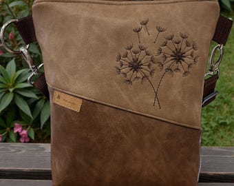 Small bag, dandelion pattern, brown