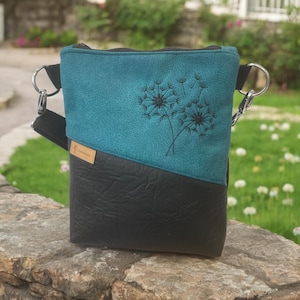 Tasche Pusteblume schwarz petrol
