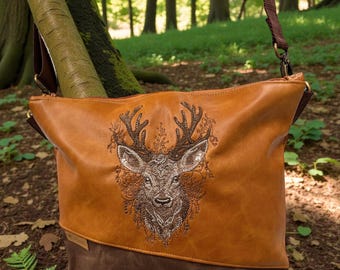 Medium-sized bag Hirsch Cognac