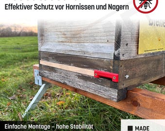 Honigbienenstock Schutz vor Hornissen & Mäusen | Einflugloch-Verengung | Imker Zubehör | BeeGateGuard