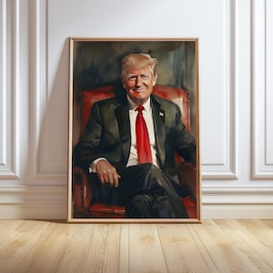 Donald Trump Portrait Printable Art Watercolour Art Print President of the United States Gift for USA Patriots Gift for Home Decor Wall Art