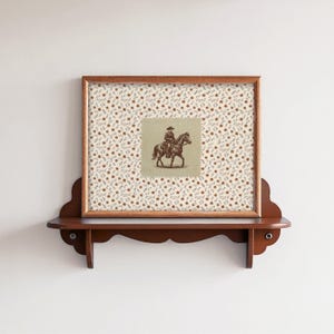 Cowboy Wall Art Print Vintage Western Cowboy Art Print Vintage Western Floral Print Western Wall Art Prints Western Decor Neutral Wall Art