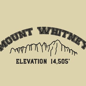 Mount Whitney Digital Embroidery