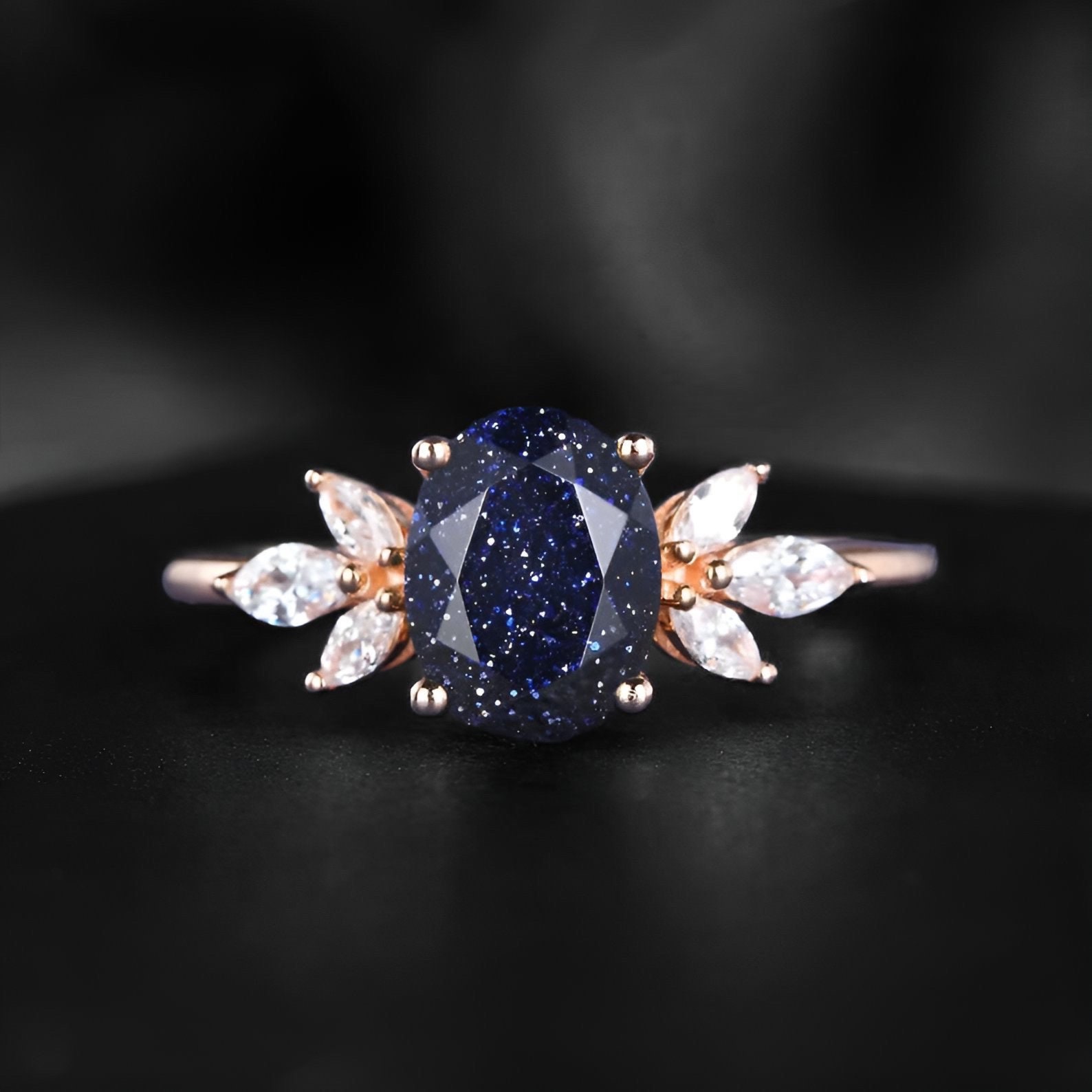 Gemstone engagement shop rings etsy