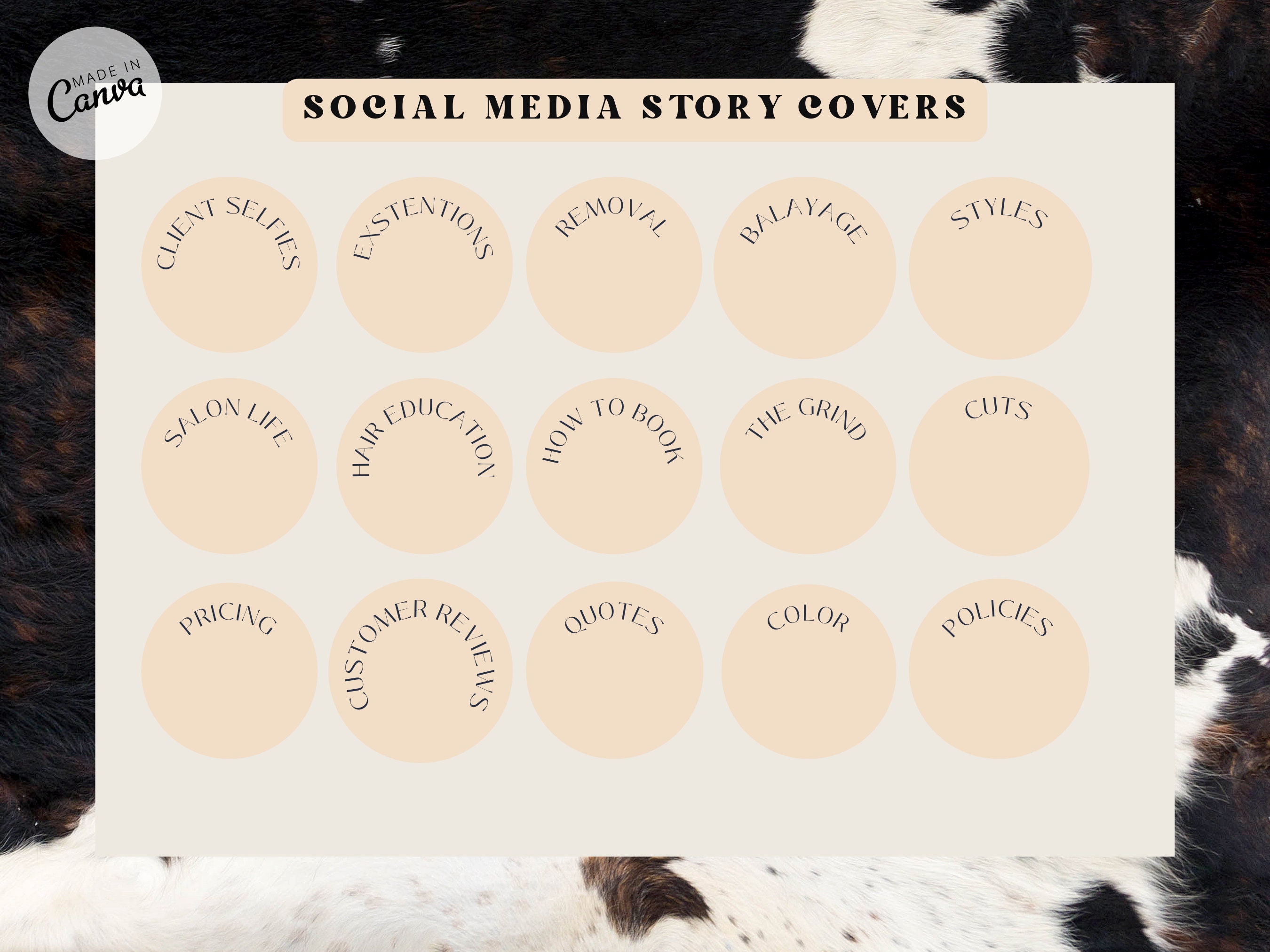 Earth Tone Instagram Highlight Covers, Salon Highlight Icons ...
