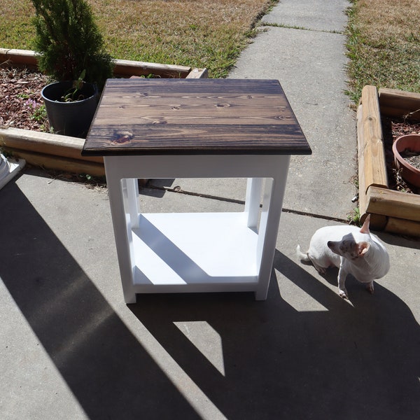 White End Table Etsy