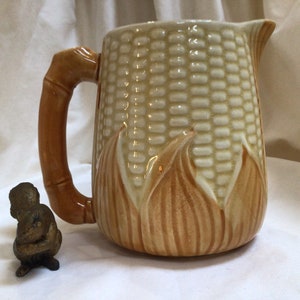 Vintage Japanese Corn Design Pitcher with Corn Stalk Handle c.1950’s