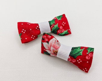 Cotton Bows - 2 Inch - Poinsettia