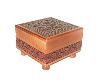 Handmade Wooden Secret Box/ Puzzle Box/ Trick Box/ Jewellery Box/ Keepsake Box / Trinket Box/ Lockable Wooden Box/ Secret Opening