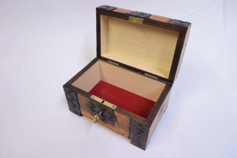 Handmade Wooden Chest/treasure Chest Box/ Keepsake Etsy