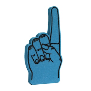 Foam finger jumbo finger waving hand