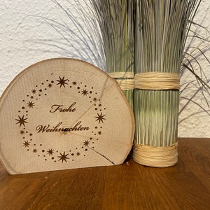Wooden discs with Christmas motif - Christmas decoration - nature decoration
