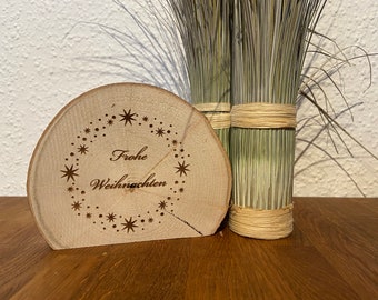 Wooden discs with Christmas motif - Christmas decoration - nature decoration